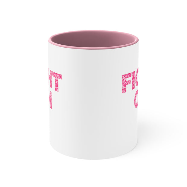 Fight On Accent Coffee Mug, 11oz Pink