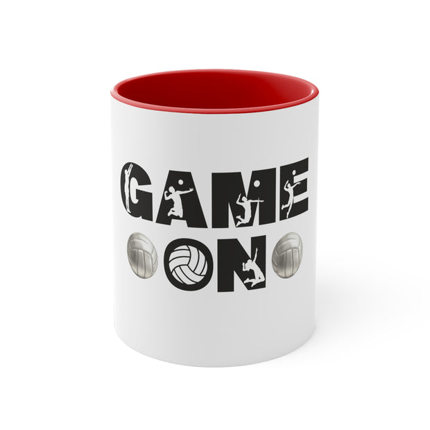 Game On Volleyball Accent Coffee Mug, 11oz