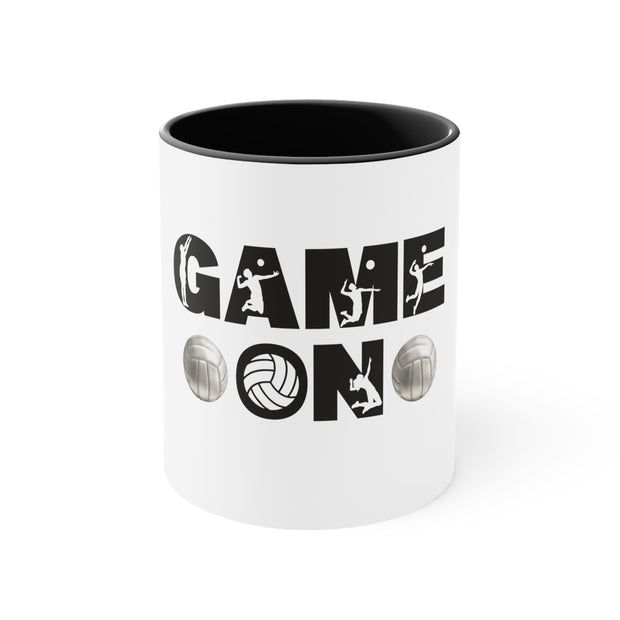 Game On Volleyball Accent Coffee Mug, 11oz