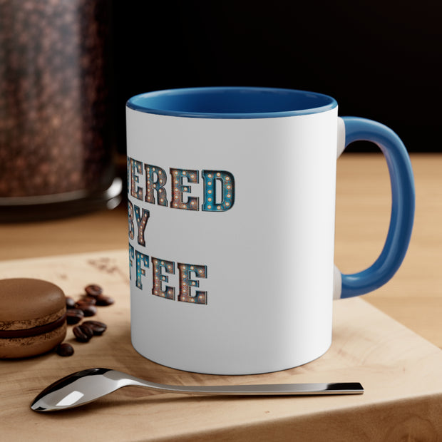 Powered By Coffee Accent Coffee Mug, 11oz