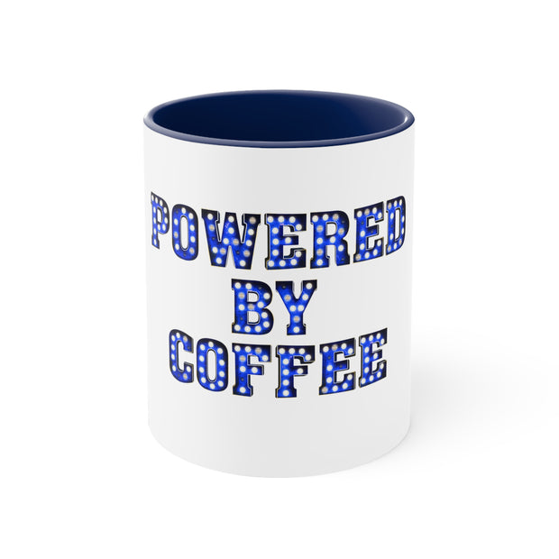 Powered By Coffee Accent Coffee Mug, 11oz