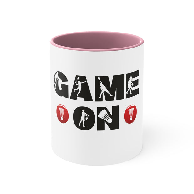 Game On Badminton Accent Coffee Mug, 11oz