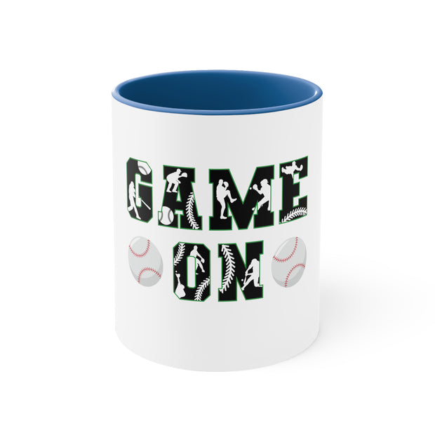 Game On Baseball Accent Coffee Mug, 11oz