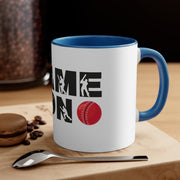 Game On Cricket Accent Coffee Mug, 11oz