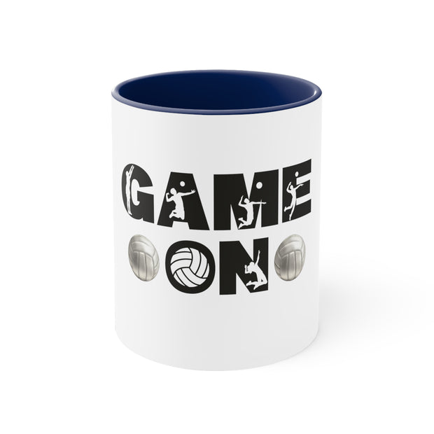 Game On Volleyball Accent Coffee Mug, 11oz