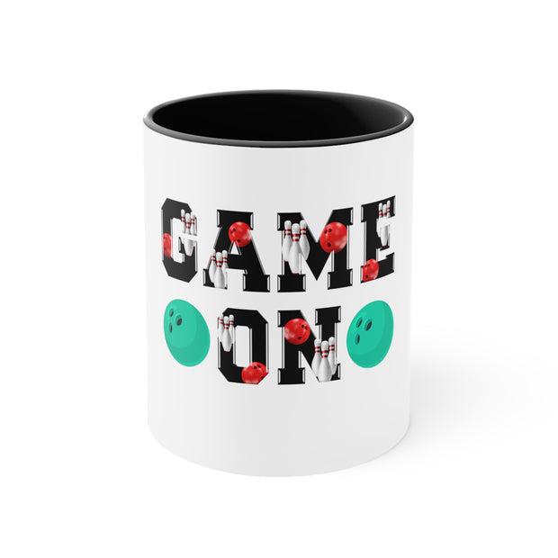 Game On Bowling Accent Coffee Mug, 11oz