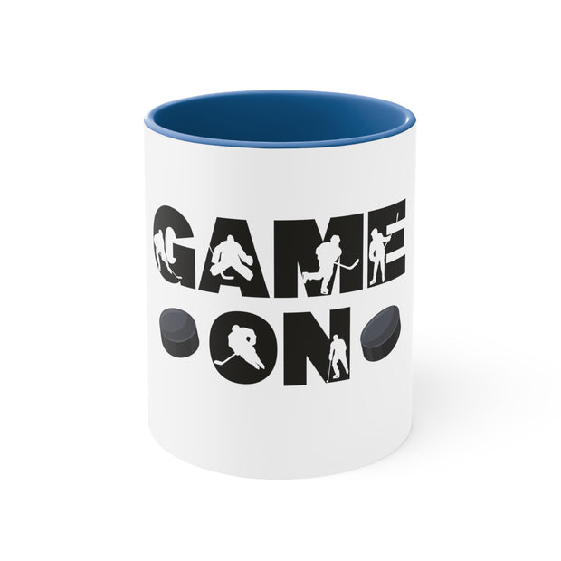 Game On Ice Hockey Accent Coffee Mug, 11oz