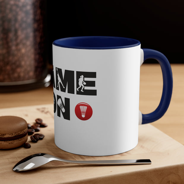 Game On Badminton Accent Coffee Mug, 11oz