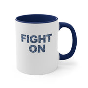 Fight On Accent Coffee Mug, 11oz Blue