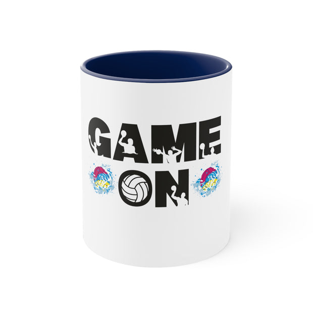 Game On Water Polo Accent Coffee Mug, 11oz