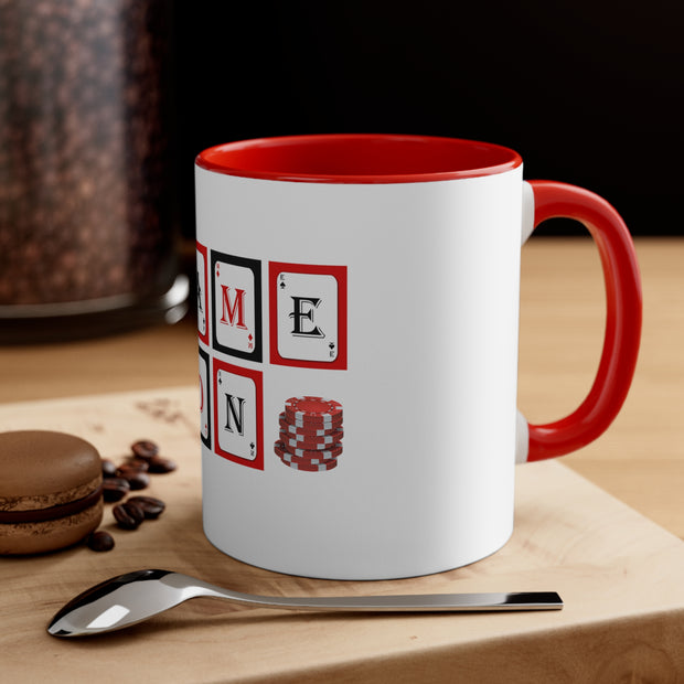 Game On Poker Accent Coffee Mug, 11oz