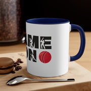 Game On Cricket Accent Coffee Mug, 11oz