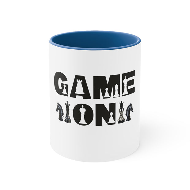 Game On Chess Accent Coffee Mug, 11oz