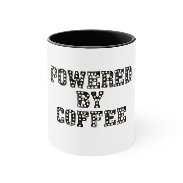 Powered By Coffee Accent Coffee Mug, 11oz