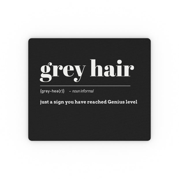 Grey Hair Rectangular Mouse Pad