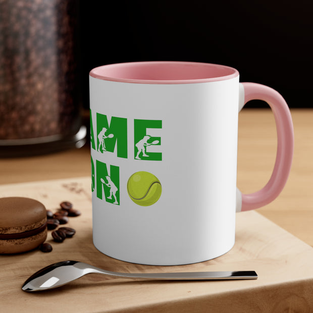 Game On Tennis Accent Coffee Mug, 11oz