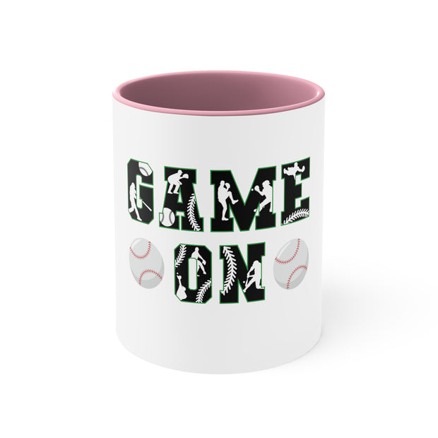 Game On Baseball Accent Coffee Mug, 11oz