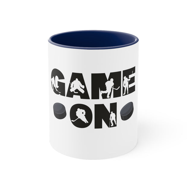 Game On Ice Hockey Accent Coffee Mug, 11oz