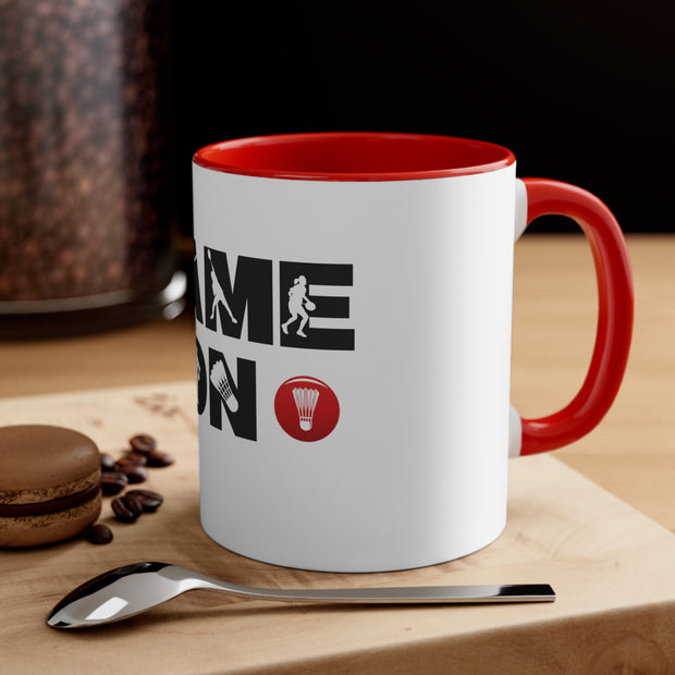 Game On Badminton Accent Coffee Mug, 11oz