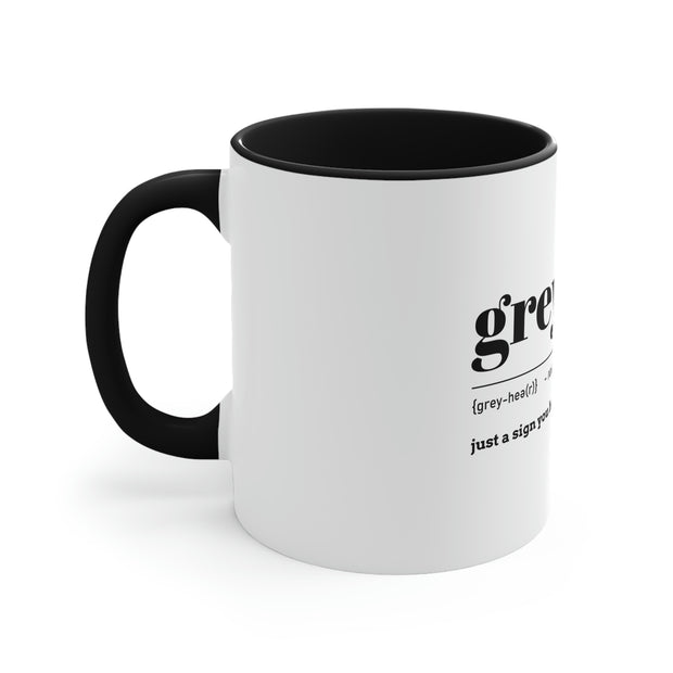 Grey Hair Accent Coffee Mug, 11oz